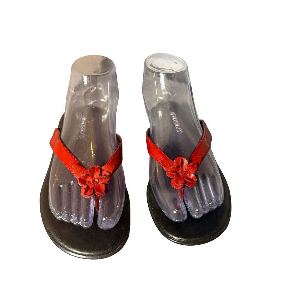 Aerosoles Chloe Red Flower Thong Sandals